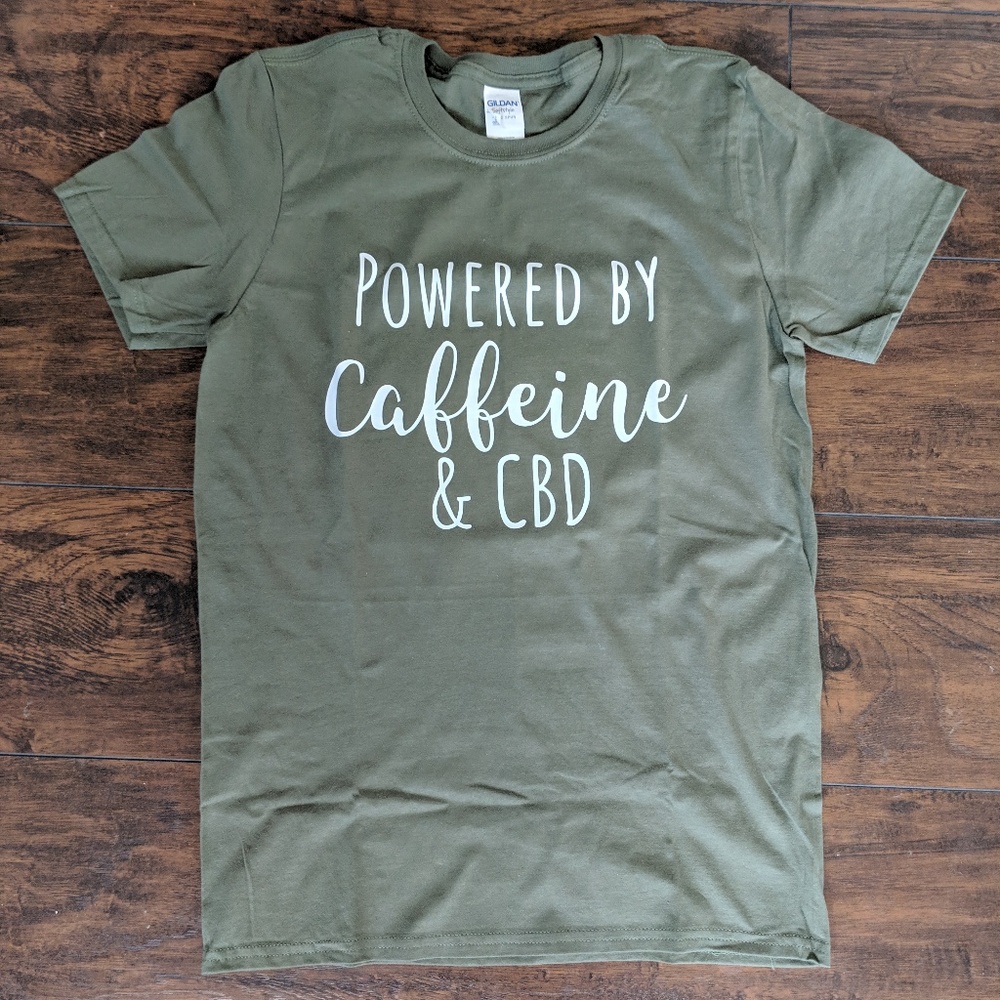 Powered By Caffeine and CBD T Shirt
